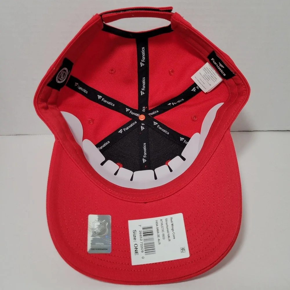 Fanatics Detroit Red Wings Hat Unisex Adjustable Red Core Structured NHL Cap NEW